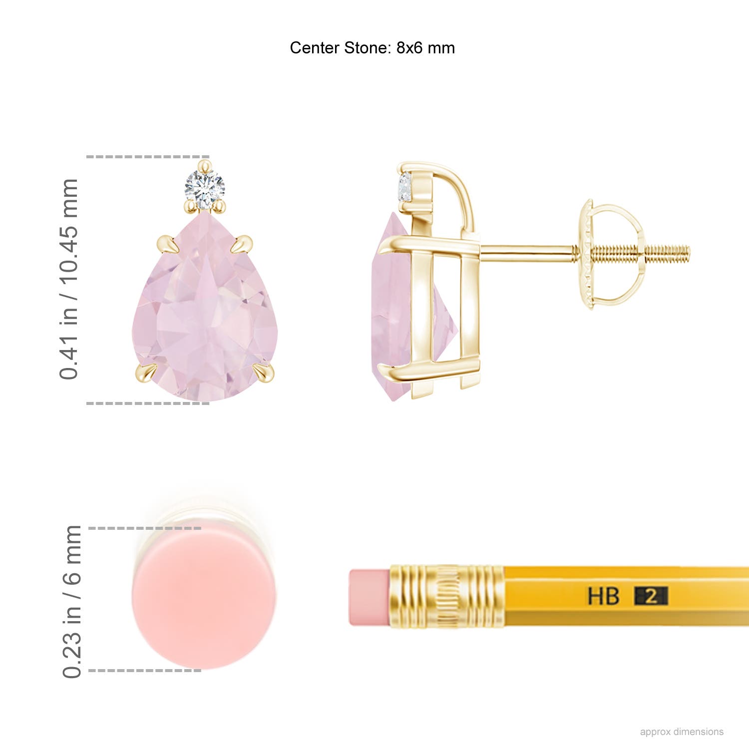 AA - Rose Quartz / 2.24 CT / 14 KT Yellow Gold