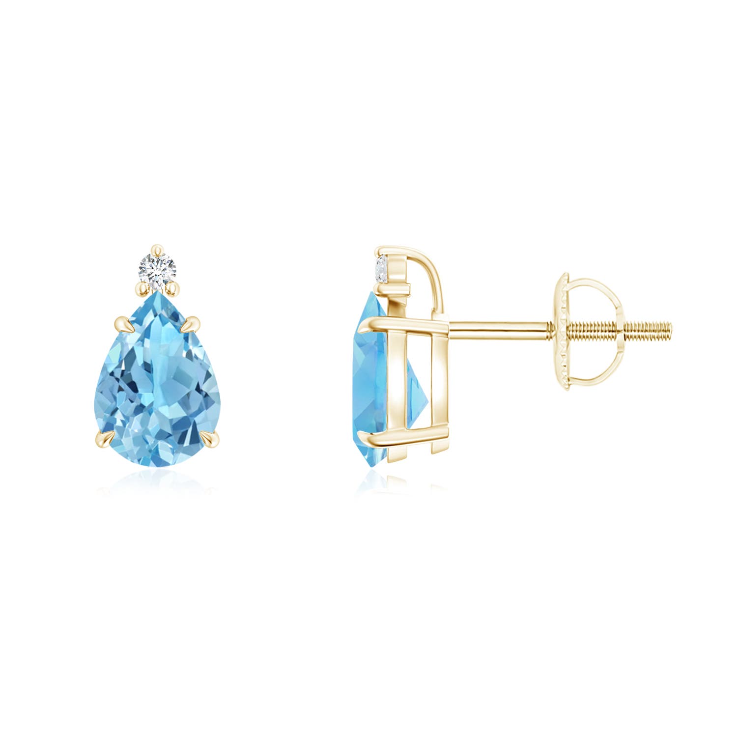 A - Swiss Blue Topaz / 1.63 CT / 14 KT Yellow Gold