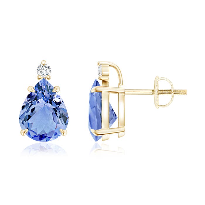 A - Tanzanite / 3.37 CT / 14 KT Yellow Gold