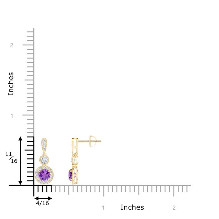 AA - Amethyst / 0.82 CT / 14 KT Yellow Gold