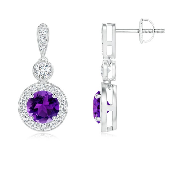 AAAA - Amethyst / 1.25 CT / 14 KT White Gold