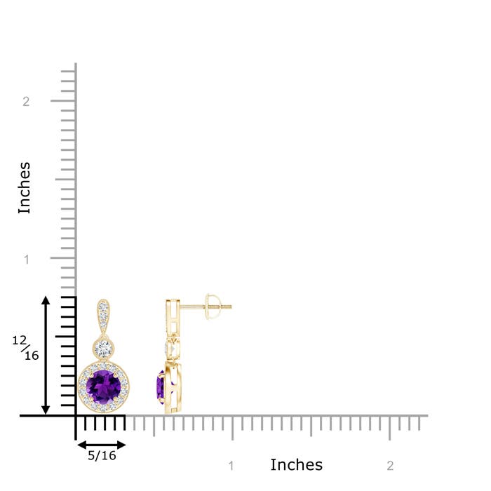 AAAA - Amethyst / 1.25 CT / 14 KT Yellow Gold