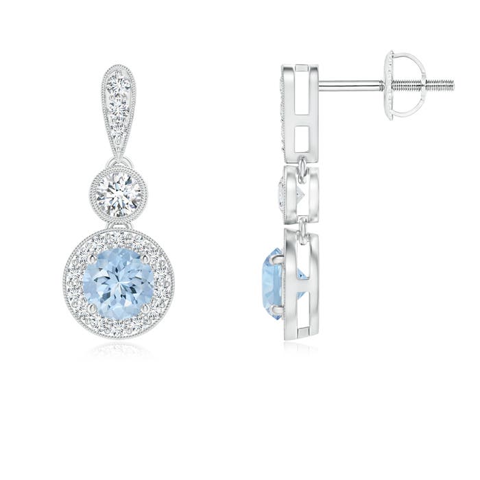 AA - Aquamarine / 0.72 CT / 14 KT White Gold