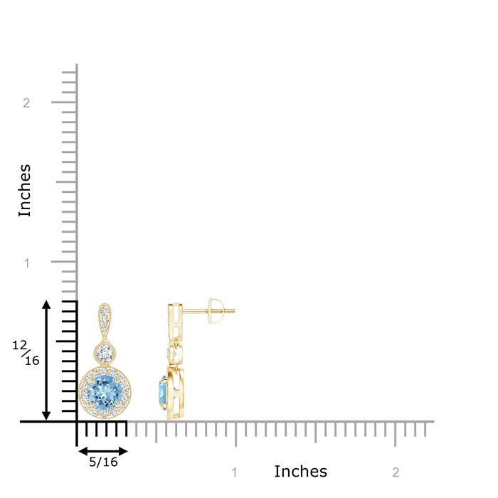 AAAA - Aquamarine / 1.15 CT / 14 KT Yellow Gold