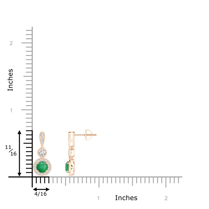 A - Emerald / 0.8 CT / 14 KT Rose Gold