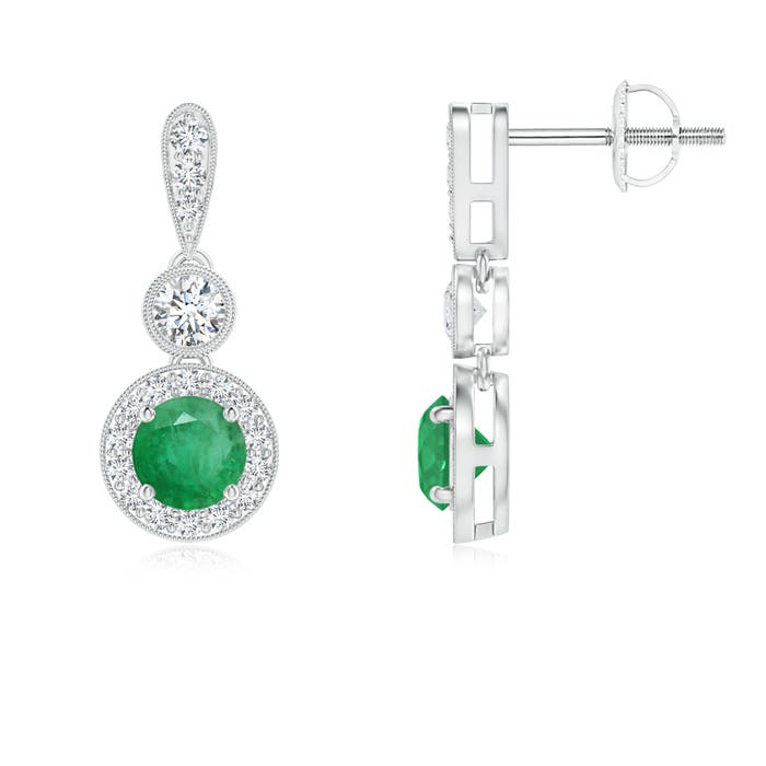 A - Emerald / 0.8 CT / 14 KT White Gold