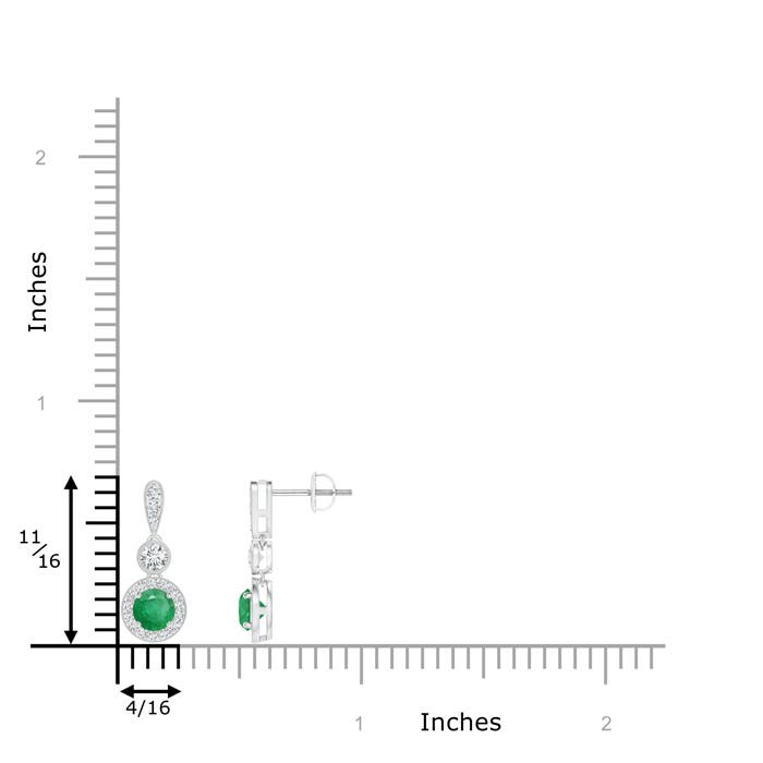 A - Emerald / 0.8 CT / 14 KT White Gold