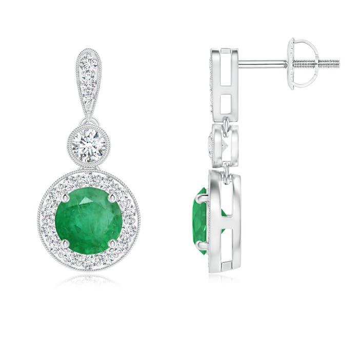 A - Emerald / 1.25 CT / 14 KT White Gold