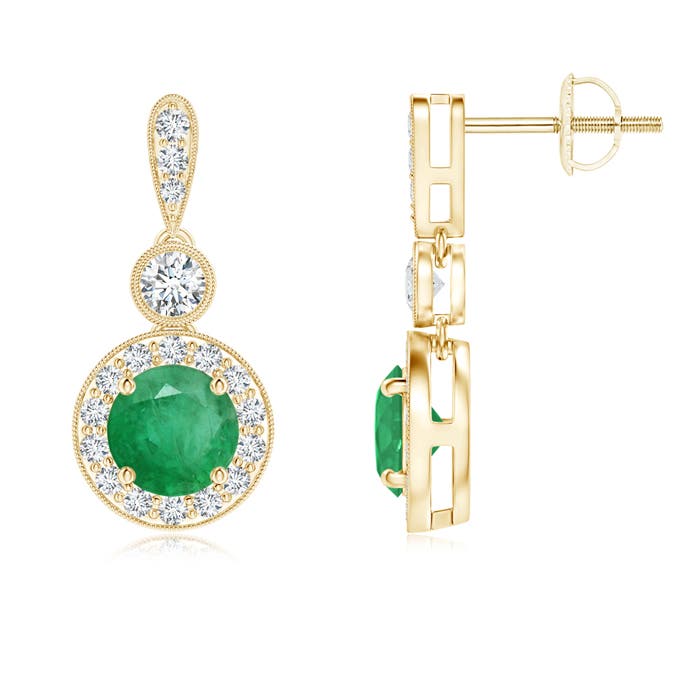 A - Emerald / 1.25 CT / 14 KT Yellow Gold