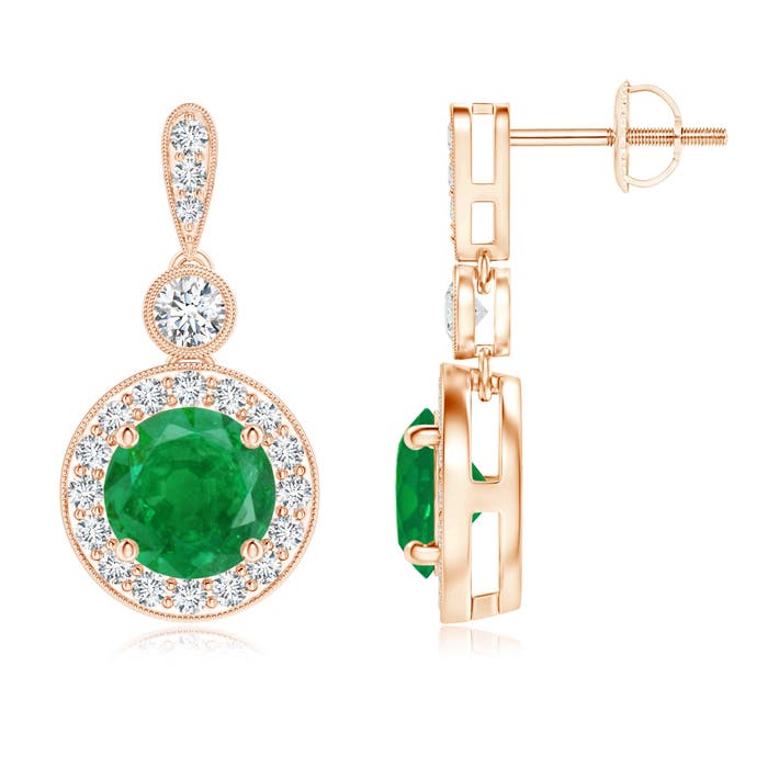 AA - Emerald / 1.94 CT / 14 KT Rose Gold