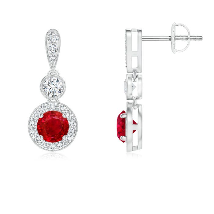 AAA - Ruby / 1 CT / 14 KT White Gold