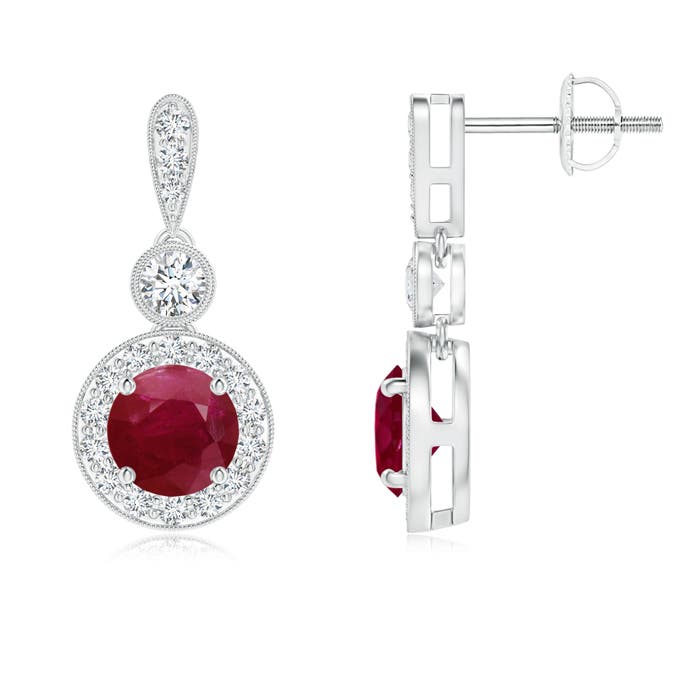 A - Ruby / 1.55 CT / 14 KT White Gold