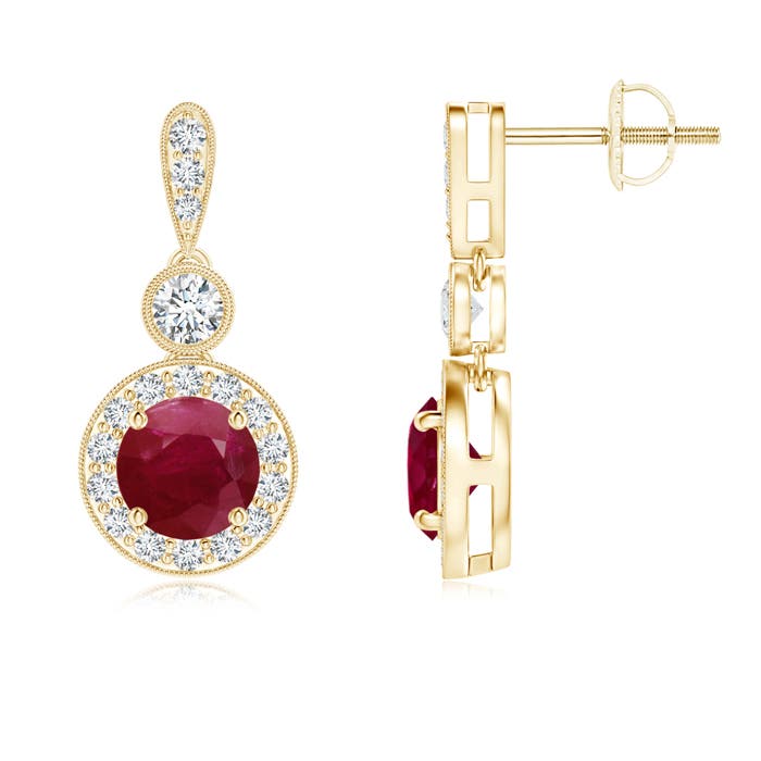 A - Ruby / 1.55 CT / 14 KT Yellow Gold