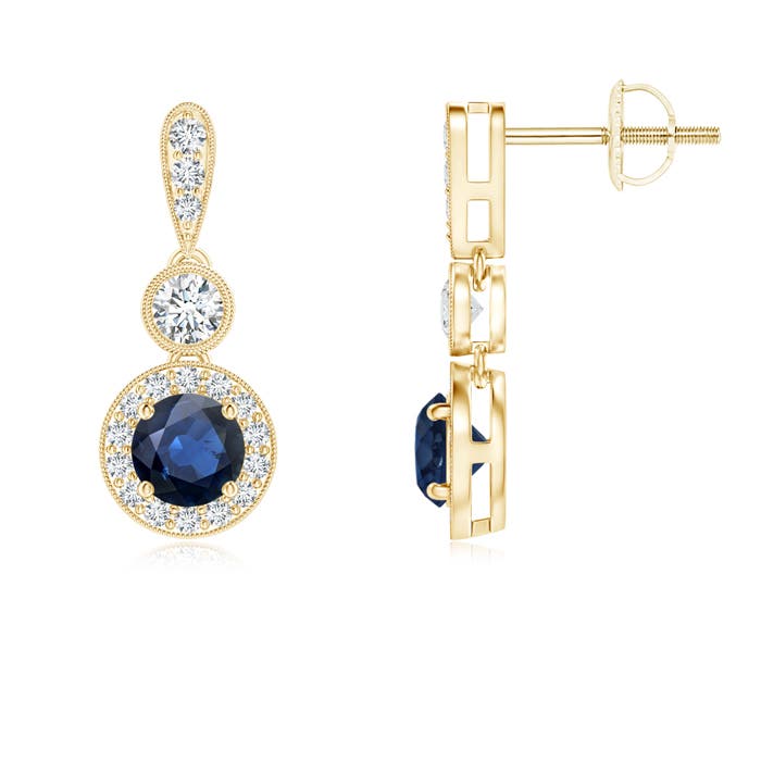 AA - Blue Sapphire / 0.98 CT / 14 KT Yellow Gold