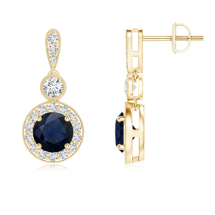 A - Blue Sapphire / 1.55 CT / 14 KT Yellow Gold