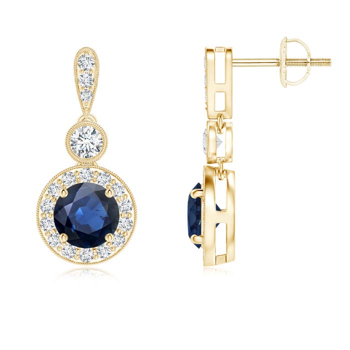 AA - Blue Sapphire / 1.55 CT / 14 KT Yellow Gold