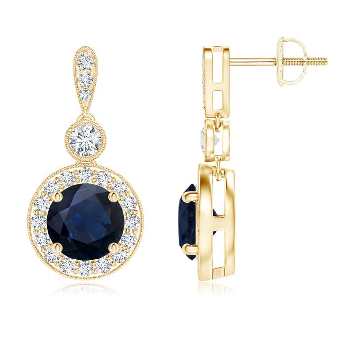 A - Blue Sapphire / 2.44 CT / 14 KT Yellow Gold