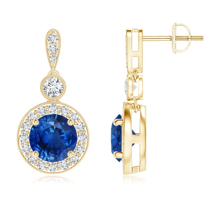 AAA - Blue Sapphire / 2.44 CT / 14 KT Yellow Gold