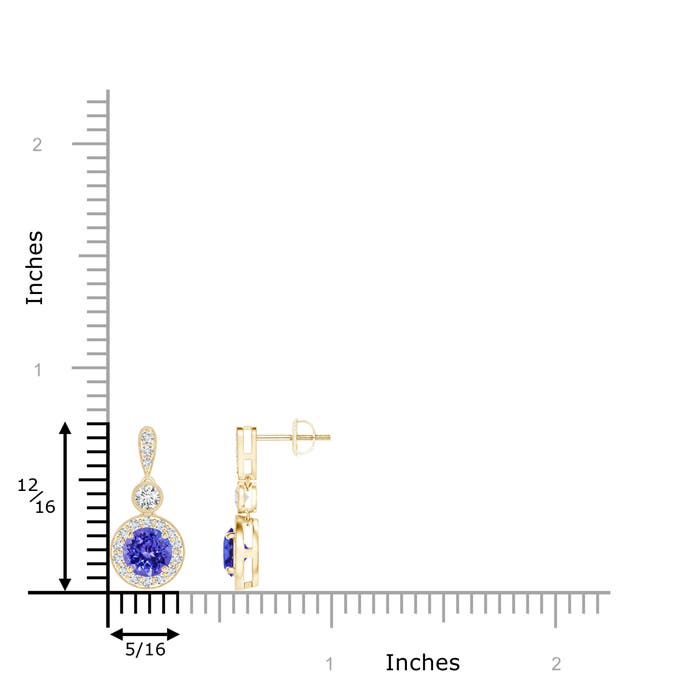 AAAA - Tanzanite / 1.35 CT / 14 KT Yellow Gold