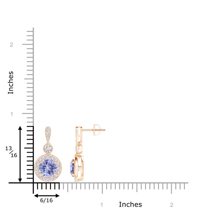 A - Tanzanite / 2.24 CT / 14 KT Rose Gold