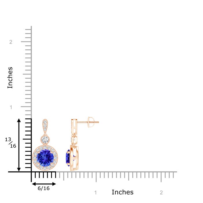 AAA - Tanzanite / 2.24 CT / 14 KT Rose Gold