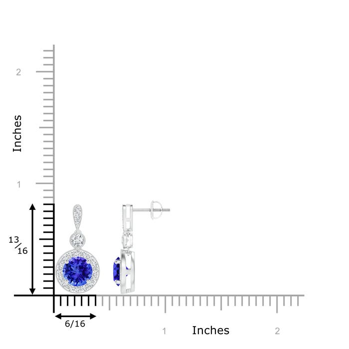 AAA - Tanzanite / 2.24 CT / 14 KT White Gold