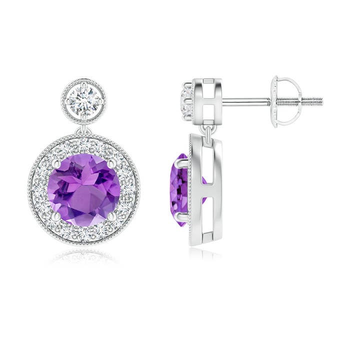 AA - Amethyst / 1.99 CT / 14 KT White Gold