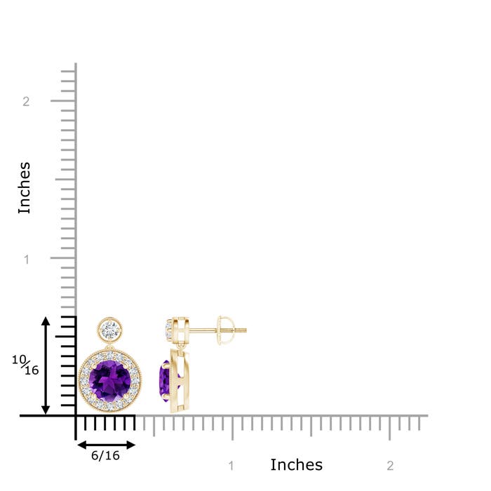 AAAA - Amethyst / 1.99 CT / 14 KT Yellow Gold