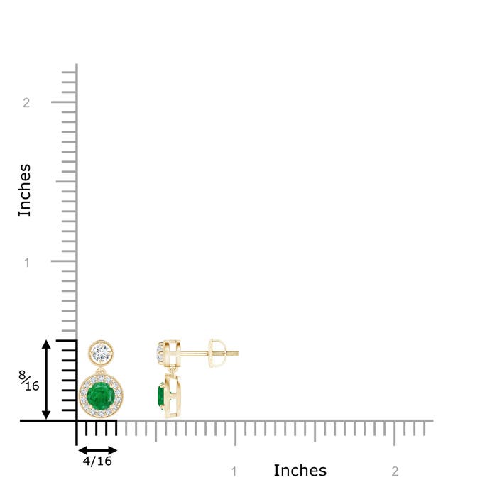 AA - Emerald / 0.76 CT / 14 KT Yellow Gold