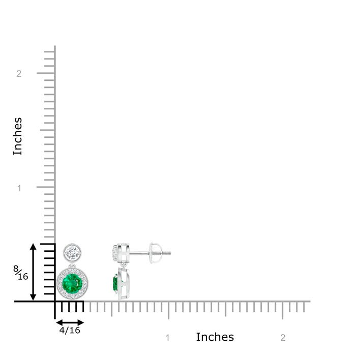 AAA - Emerald / 0.76 CT / 14 KT White Gold