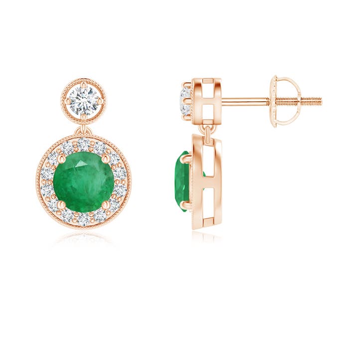 A - Emerald / 1.21 CT / 14 KT Rose Gold