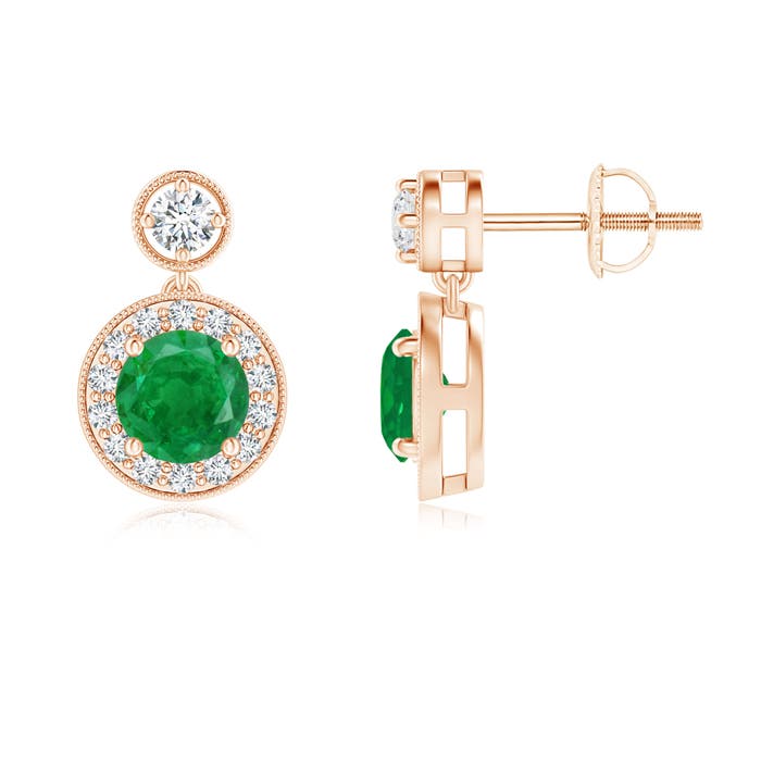 AA - Emerald / 1.21 CT / 14 KT Rose Gold