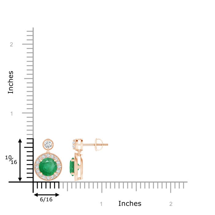 A - Emerald / 1.89 CT / 14 KT Rose Gold