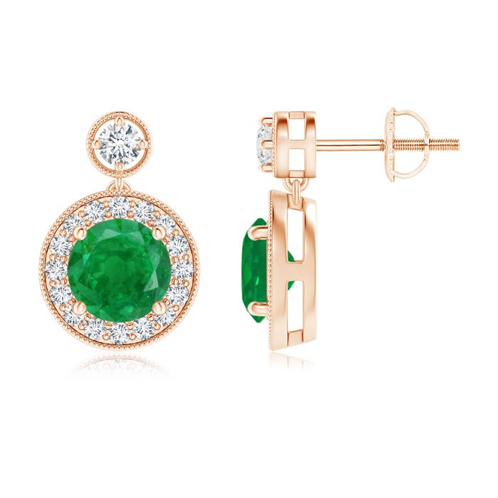 AA - Emerald / 1.89 CT / 14 KT Rose Gold