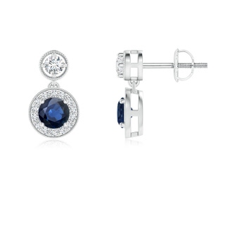 Round AA Blue Sapphire
