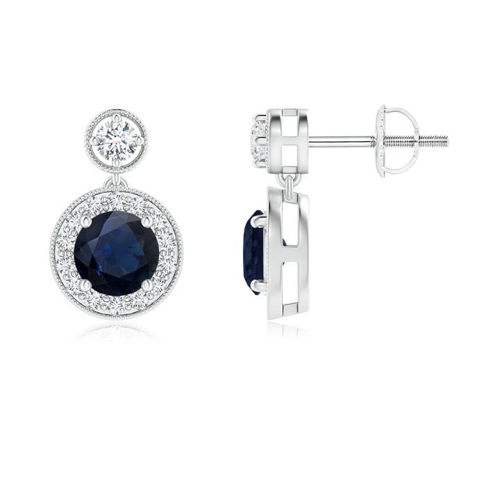 A - Blue Sapphire / 1.51 CT / 14 KT White Gold