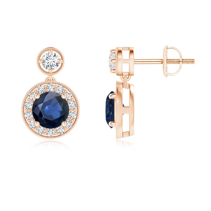 AA - Blue Sapphire / 1.51 CT / 14 KT Rose Gold