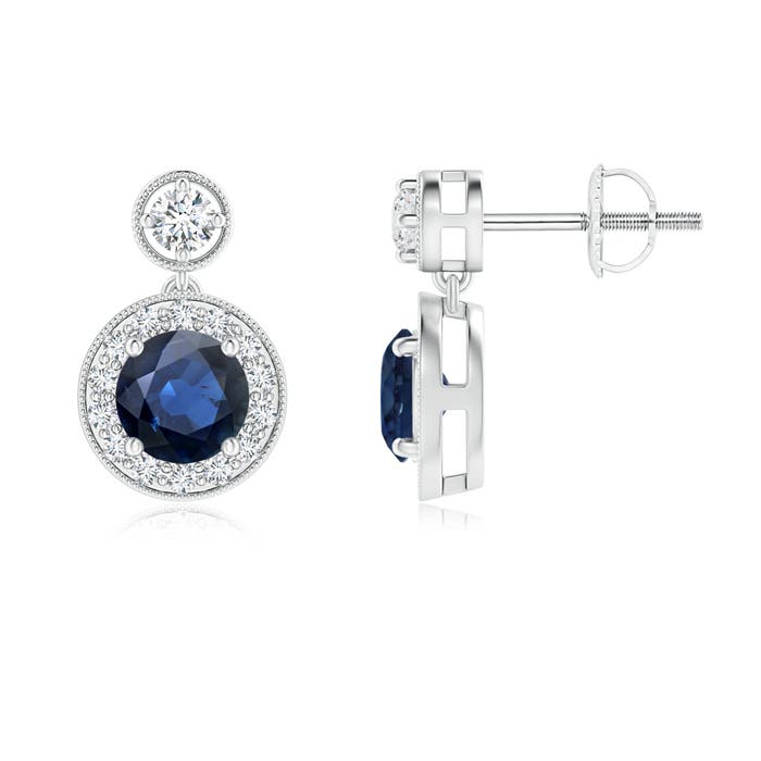 AA - Blue Sapphire / 1.51 CT / 14 KT White Gold