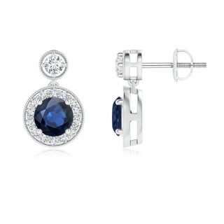 Round AA Blue Sapphire