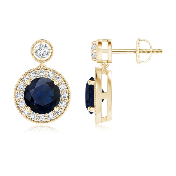 A - Blue Sapphire / 2.39 CT / 14 KT Yellow Gold