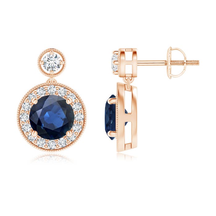 AA - Blue Sapphire / 2.39 CT / 14 KT Rose Gold