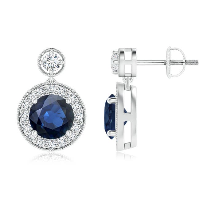 AA - Blue Sapphire / 2.39 CT / 14 KT White Gold