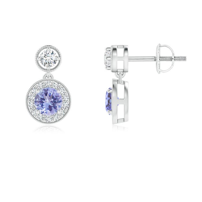 AA - Tanzanite / 0.78 CT / 14 KT White Gold