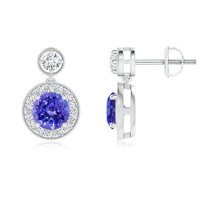 AAAA - Tanzanite / 1.31 CT / 14 KT White Gold