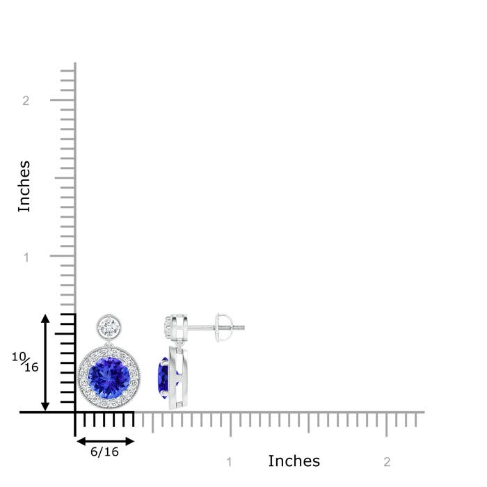 AAA - Tanzanite / 2.19 CT / 14 KT White Gold