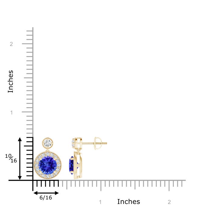 AAA - Tanzanite / 2.19 CT / 14 KT Yellow Gold