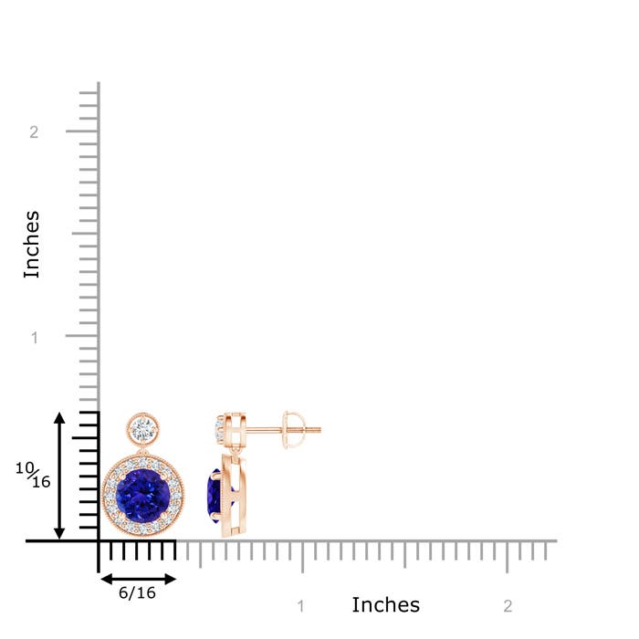 AAAA - Tanzanite / 2.19 CT / 14 KT Rose Gold