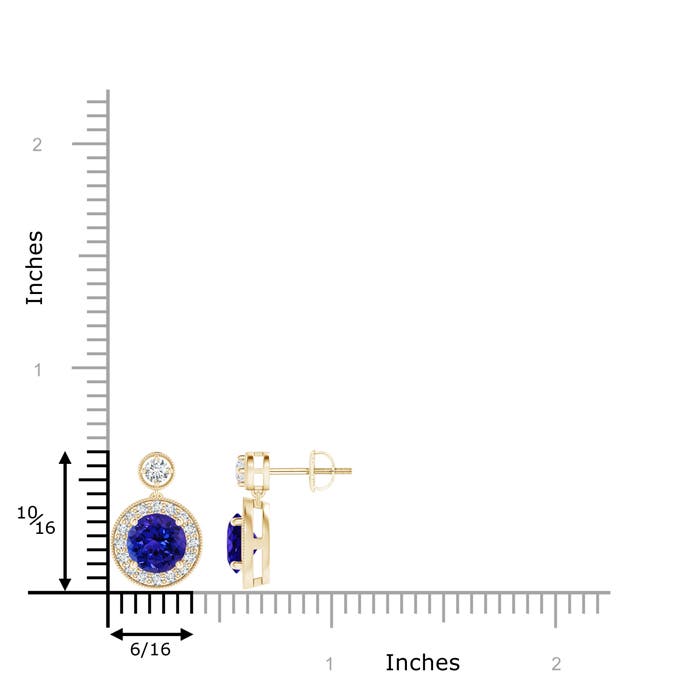 AAAA - Tanzanite / 2.19 CT / 14 KT Yellow Gold