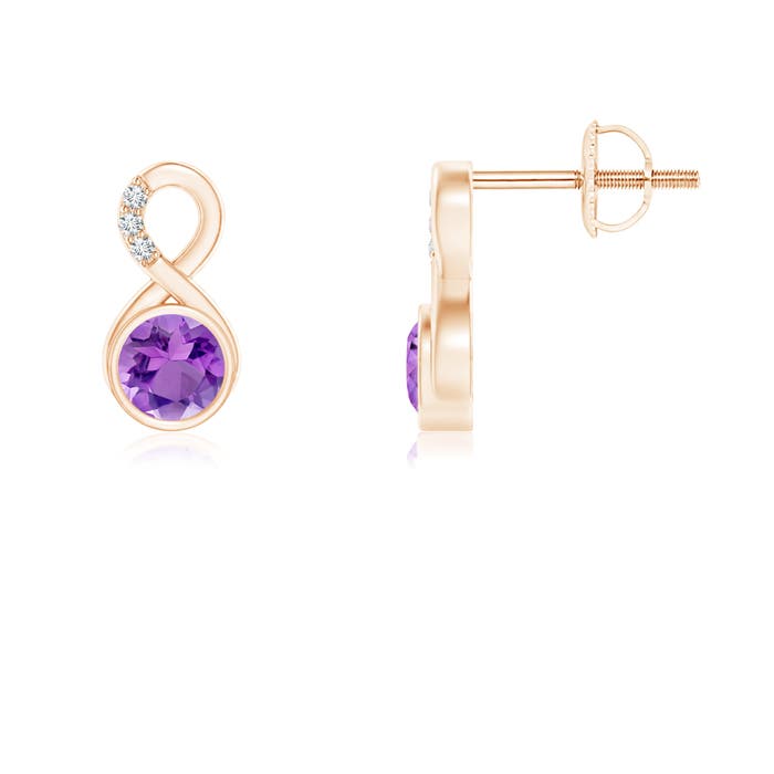 AA - Amethyst / 0.53 CT / 14 KT Rose Gold