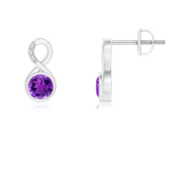 AAA - Amethyst / 0.53 CT / 14 KT White Gold